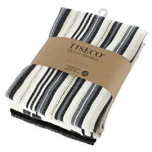 Komplet 5 czarnych bawełnianych ścierek Tiseco Home Studio , 50x70 cm