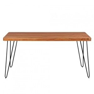 Stół z litego drewna akacji Skyport BAGLI, 160x80 cm