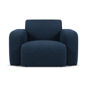 Ciemnoniebieski fotel z przędzy pętelkowej Bouclé Molino – Micadoni Home