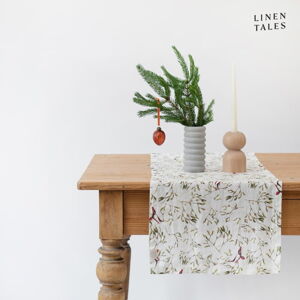 Lniany bieżnik ze świątecznym motywem 40x200 cm – Linen Tales