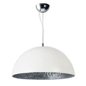 Biało-srebrna lampa wisząca ETH Mezzo Tondo, ⌀ 50 cm