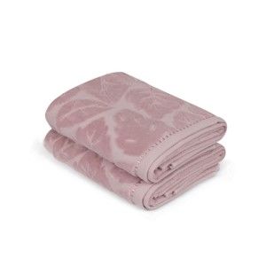 Zestaw 2 fioletowych ręczników, 50x90 m