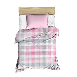 Różowa pikowana narzuta na łóżko Cihan Bilisim Tekstil Checkers, 160x230 cm