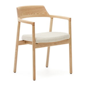 Beżowe/naturalne krzesło z litego drewna dębowego Alocs – Kave Home