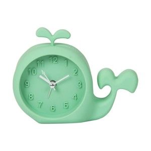 Zielony zegar z budzikiem Just 4 Kids Green Whale