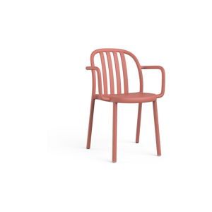 Zestaw 2 ceglastych krzeseł ogrodowych z podłokietnikami Resol Sue