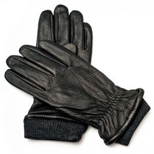 Męskie czarne rękawiczki skórzane Pride & Dignity Soho, rozmiar M