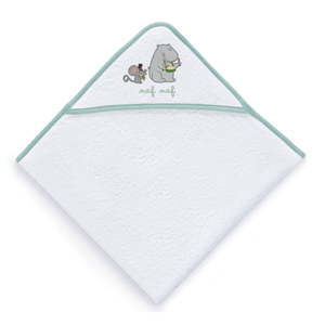 Zestaw ręcznika dziecięcego i rękawicy do kąpieli Naf Naf Happy Hipo, 75x75 cm