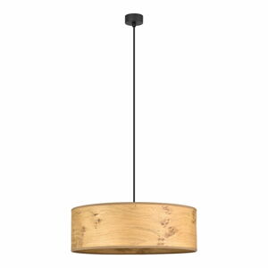 Beżowa lampa wisząca z drewnianego forniru Bulb Attack Ocho XL, ⌀ 45 cm