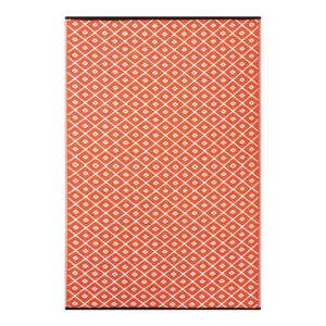 Pomarańczowo-biały dwustronny dywan zewnętrzny Green Decore Karma, 120x180 cm