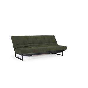 Ciemnozielona rozkładana sofa Innovation Fraction Elegant Twist Dark Green, 97x200 cm
