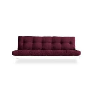 Sofa rozkładana z ciemnoczerwonym obiciem Karup Indie White