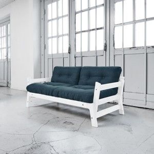Sofa rozkładana Karup Step White/Deep Blue