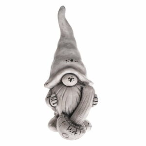 Szara dekoracja Dakls Gnome, wys. 44,5 cm
