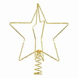 Świecąca gwiazda na choinkę LED Sirius Christina Gold, wys. 25 cm