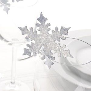 Zestaw 10 znaczników na szklanki Neviti Snowflake