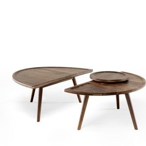 2-częściowy stolik z drewna orzecha Wewood-Portuguese Joinery Colombo