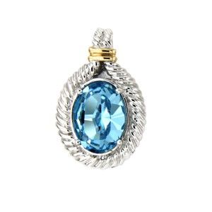 Srebrny wisiorek z niebieskimi kryształami Swarovski Elements Crystals za