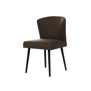 Ciemnobrązowe krzesło z czarnymi nogami My Pop Design Richter