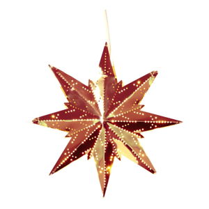 Świecąca dekoracja w kolorze miedzi Best Season Brass Star, wys. 25 cm