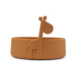 Musztardowa silikonowa miseczka dla dzieci ø 11,5 cm Raffi – Done by Deer