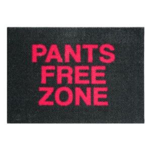 Czarna wycieraczka Hans Home StateMat Pants Free Zone, 50x75 cm