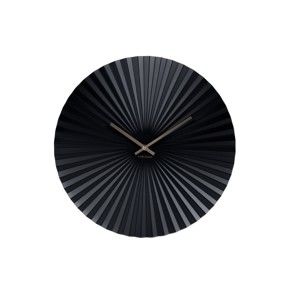 Czarny zegar Karlsson Sensu, ⌀ 40 cm