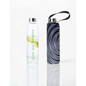 Butelka podróżna ze szkła borokrzemowego z neoprenowym pokrowcem BBBYO Spiral, 750 ml