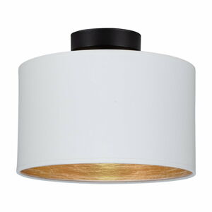 Biała lampa sufitowa z detalem w złotym kolorze Bulb Attack Tres S, ⌀ 25 cm