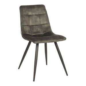 Aksamitne krzesła w kolorze khaki zestaw 2 szt. Jelt – LABEL51