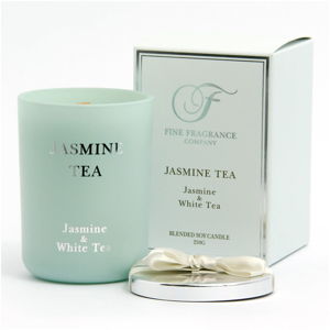 Świeczka w szkle z woskiem sojowym o zapachu herbaty jaśminowej Candle-Lite, 50 h