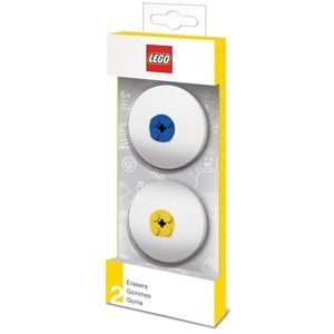 Komplet 2 gumek do mazania z niebieskim i żółtym motywem LEGO®
