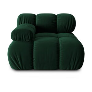 Zielony aksamitny moduł sofy (lewostronny) Bellis – Micadoni Home