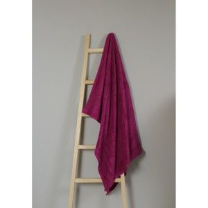 Fuksjowy ręcznik bawełniany My Home Plus Bath, 100x150 cm