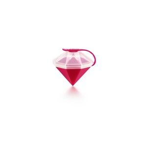 Różowa silikonowa forma do lodu w kształcie diamentu Lékué Mold