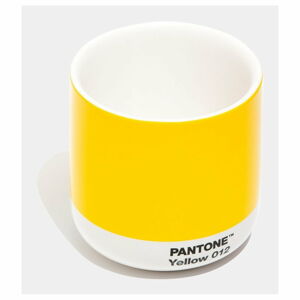 Żółty ceramiczny termokubek Pantone Cortado, 175 ml