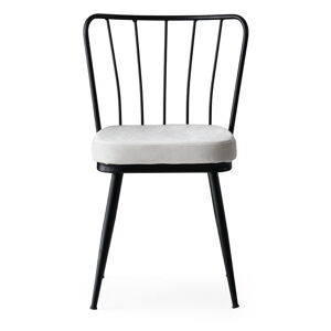 Biało-czarne metalowe krzesła zestaw 2 szt. Yildiz – Kalune Design