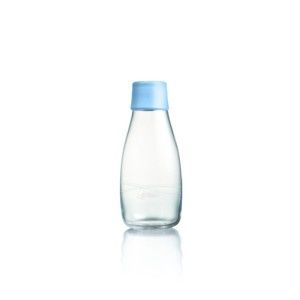 Pastelowo niebieska butelka ReTap ze szkła z dożywotnią gwarancją, 300 ml