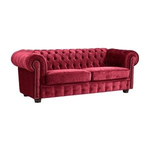Czerwona sofa dwuosobowa Max Winzer Norwin Velvet