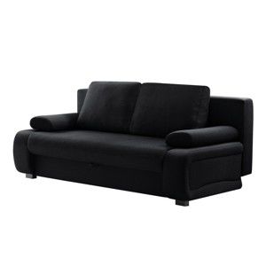 Czarna rozkładana sofa INTERIEUR DE FAMILLE PARIS Bonheur