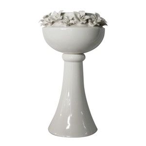Biały wazon ceramiczny Mauro Ferretti Lilium, wys. 39 cm