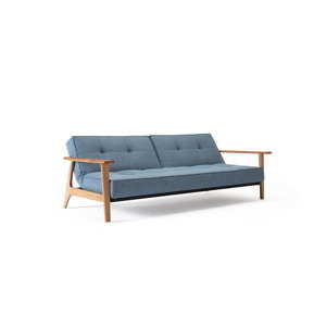 Jasnoniebieska rozkładana sofa Innovation Splitback Frej Mixed Dance Light Blue