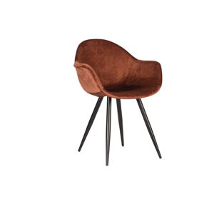 Ceglaste aksamitne krzesła zestaw 2 szt. Forli – LABEL51
