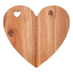 Deska w kształcie serca z drewna akacjowego z białym brzegiem Premier Housewares, 30x28 cm