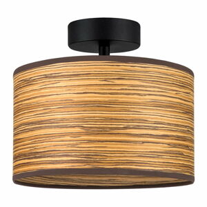 Brązowa lampa sufitowa z drewnianego forniru Bulb Attack Ocho S, ⌀ 25 cm