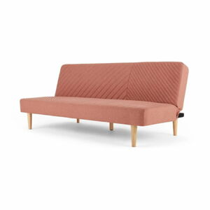 Różowa sofa rozkładana loomi.design Claudia