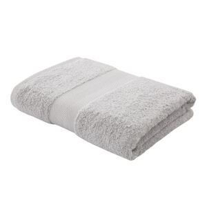 Jasnoszary ręcznik bawełniany z jedwabiem 70x127 cm - Bianca