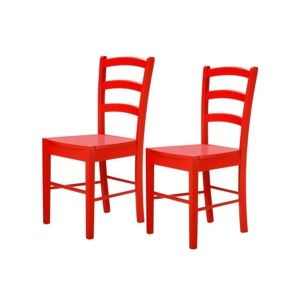 Zestaw 2 czerwonych krzeseł Støraa Trento Quer
