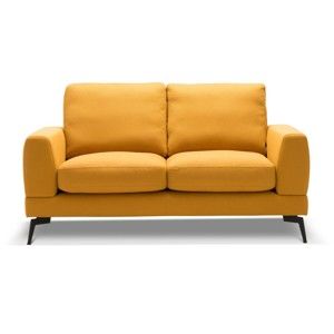 Musztardowa sofa 2-osobowa Mossø Magno