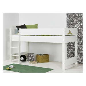 Białe dziecięce łóżko piętrowe z oparciem bocznym Manis-h Argos, 90x200 cm